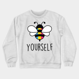 Cute Bee YourSelf Pansexual Bee Gay Pride LGBT Rainbow Gift Crewneck Sweatshirt